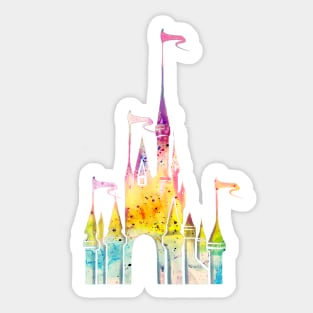 Watercolor Castle Sticker